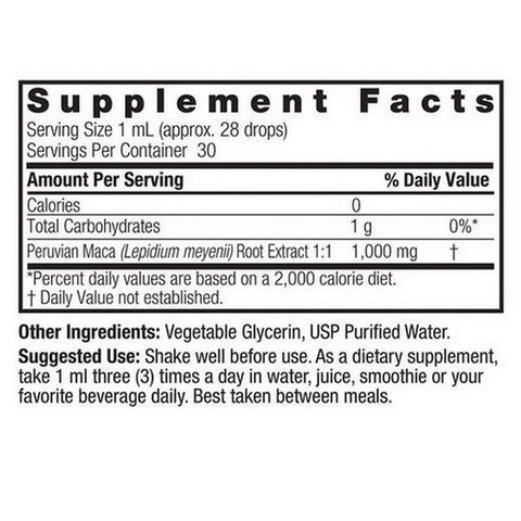 Nature's Answer, Maca Root Alcohol Free, 1 Oz
