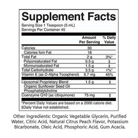 MaryRuth's, Coq10 Liposomal Citrus Peach, 7.6 Oz MaryRuth's