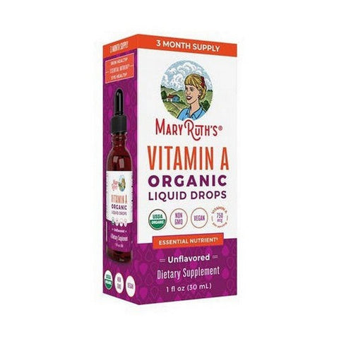 MaryRuth's, Organic Vitamin A Liquid Drops Unflavored, 1 Oz MaryRuth's