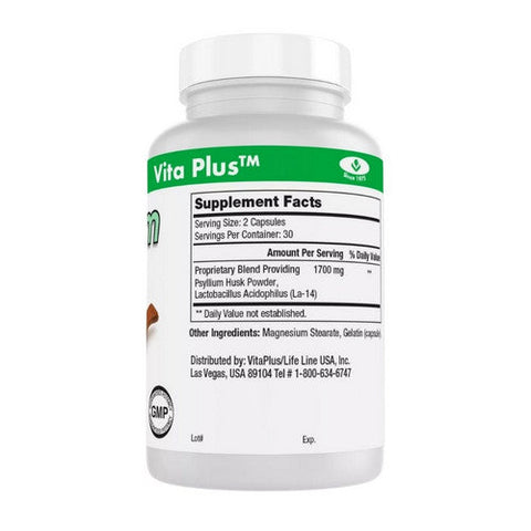 Vita plus, Psyllium Husk, 120 Capsules Vita plus