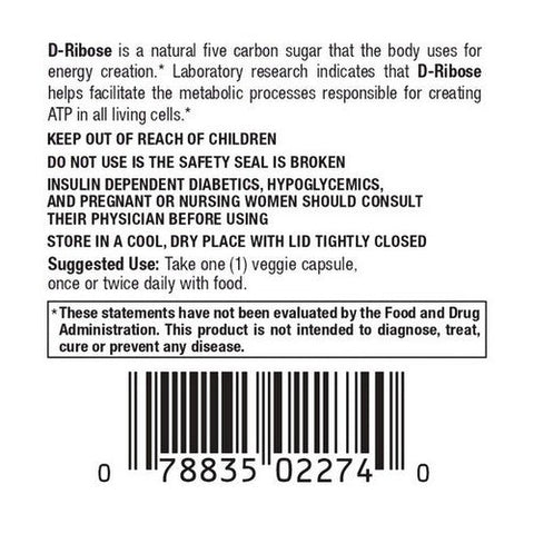 Vita plus, Vita Plus D Ribose, 700 Mg, 60 Veggie Capsules Vita plus