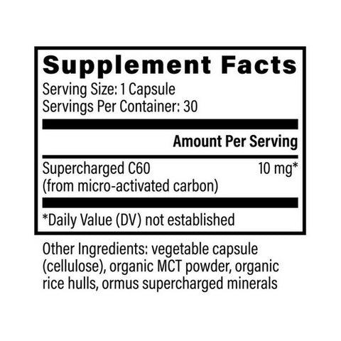 Global Healing Center, Supercharged C60, 30 Capsules