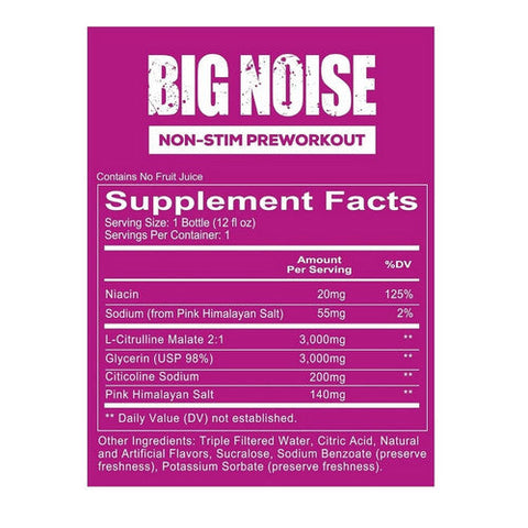 JST WRK Energy, Big Noise Pink Lemonade, 12 Count JST WRK Energy