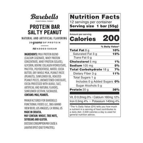 Pure Protein, Barebells Protein Bar Salty Peanut, 12 Count Pure Protein