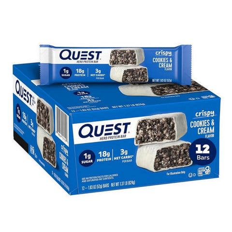 Pure Protein, Hero Protein Bar Crispy Cookies And Cream, 12 Count Pure Protein
