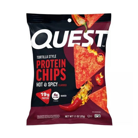 Quest, Protein Chips Tortilla Hot And Spicy, 8 Count Quest