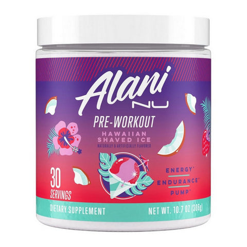 Pre Workout Hawaiian Shaved Ice 10.2 Oz by Alani Nu