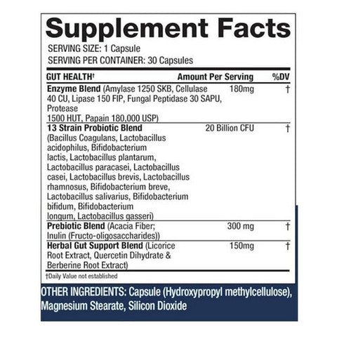 Gaspari Nutrition, Gut Health Promotes Healthy Digestion, 30 Capsules Gaspari Nutrition