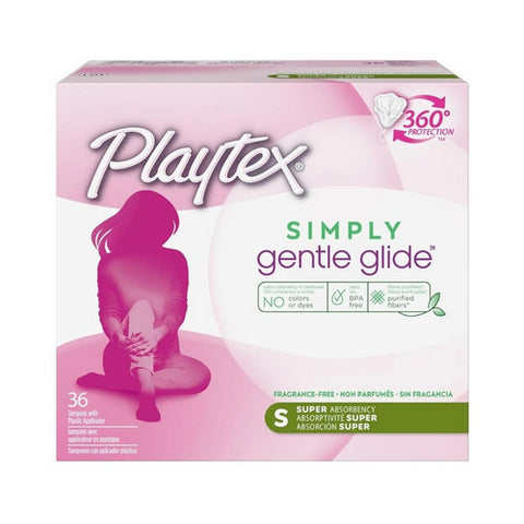 Playtex, Tampon Gentle Glide Unscented Super Absorbency, 36 Count