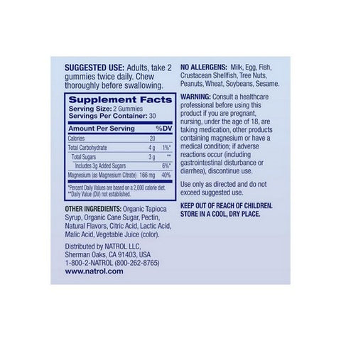 Natrol, Mood And Stress Magnesium Citrate High Absorption Raspberry, 60 Count