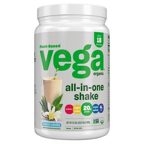 Vega, One Organic All In One Shake French Vanilla, 24.3 Oz