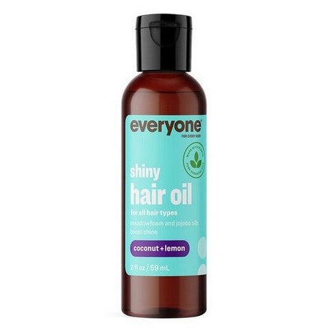 Everyone, Everyone Shiny Hair Oil Coconut And Lemon, 2 Oz Everyone
