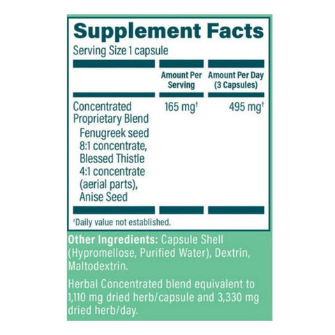 UpSpring, UpSpring Milkflow Fenugreek Blessed Thistle, 100 Count