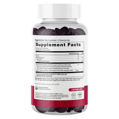 Om Mushrooms, Om Brain Fuel Mush Gummies Raspberry, 56 Count