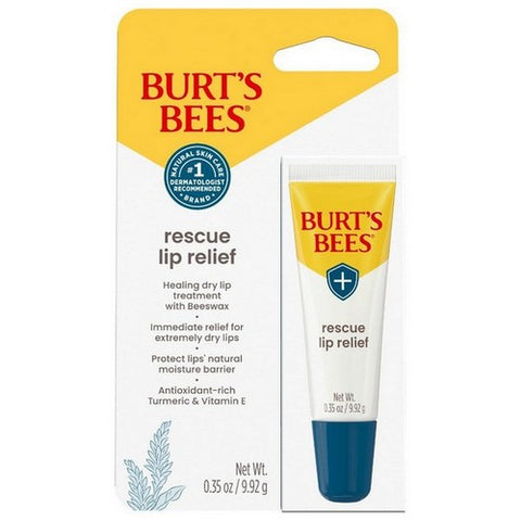 Burts Bees, Rescue Lip Relief Shea Butter Echinacea For Dry Lips Natural Origin, 0.35 oz (Case Of 4)