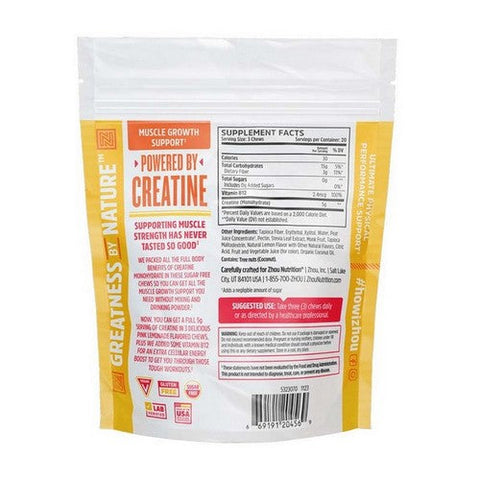 Zhou Nutrition, Creatine Chews, 60 Count Zhou Nutrition