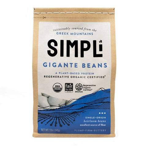 Simpli, Regenerative Organic Gigante Beans, 12 Oz (Case of 8)