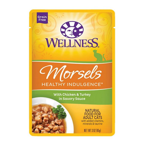 Wellness, Morsels Healthy Indulgence Cat Food Chicken And Turkey, 3 Oz (Case of 24)