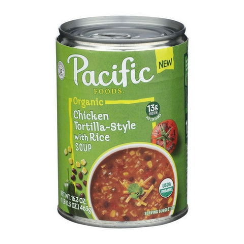 Pacific Foods, Organic Chicken Tortilla Style Rice Soup, 16.3 Oz