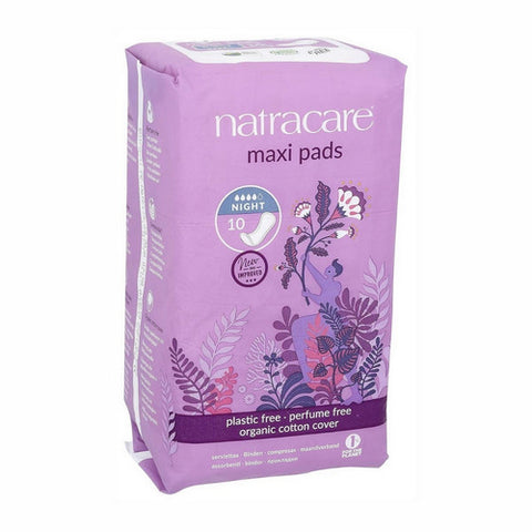 Natracare, Night-Time/Overnight Pads, 10 CT EA