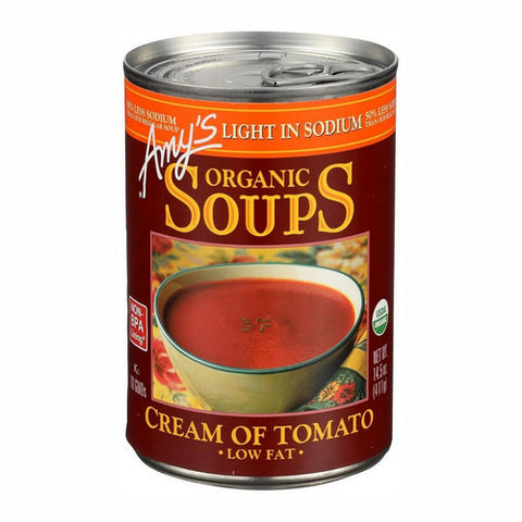 Amys, Organic Light Sodium Low Fat Cream Of Tomato Soup, 14.5 Oz (Case Of 12)
