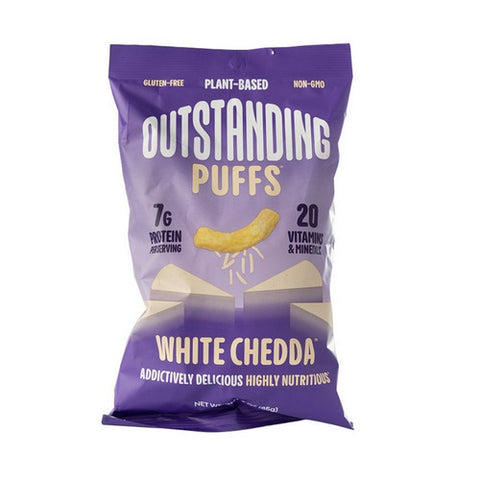 Outstanding, White Chedda Puffs, 3 Oz (Case of 8)