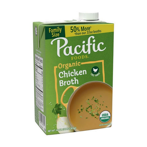Pacific Foods Organic Free Range Chicken Broth 48 Oz (Case of 8) by Pacific Foods