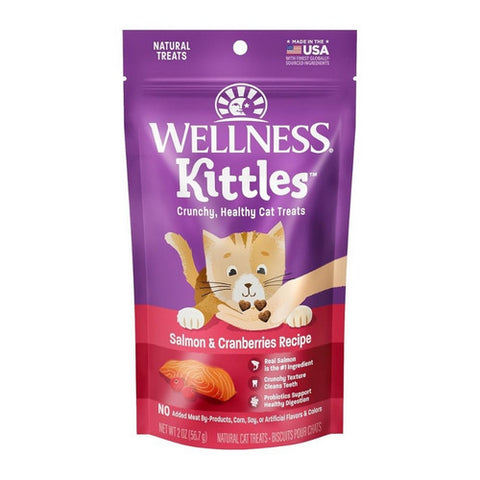 Wellness, Kittles Crunchy Salmon And Cranberry Cat Treats, 2 Oz (Case of 14)