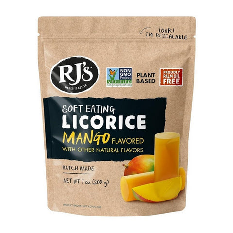 Soft Eating Mango Licorice 7.05 Oz (Case of 8) by Rjs Licorice