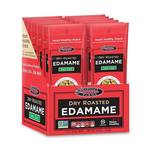 Edamame Dry Roasted Lightly Salted Snack 1.58 Oz (Case Of 12) by Seapoint Farms