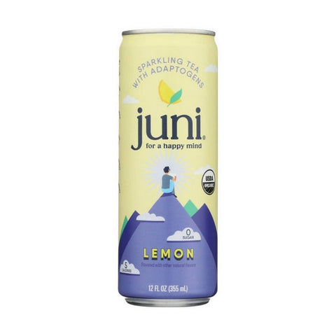 Juni, Sparkling Tea With Adaptogens Lemon, 12 Oz (Case Of 12)