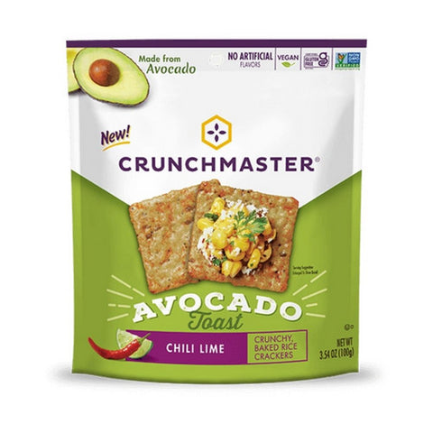 Avocado Toast Chili Lime Rice Cracker 3.54 Oz (Case Of 12) by Crunchmaster