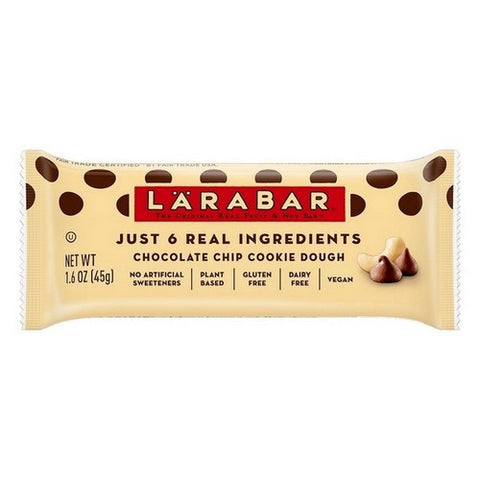Larabar, Chocolate Chip Cookie Dough Fruit And Nut Bar, 1.6 Oz X 12 (Case Of 6)