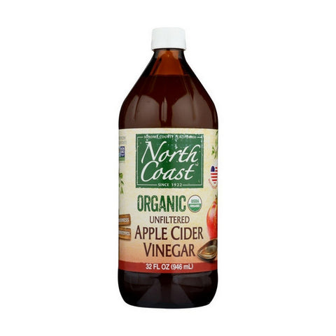 Organic Unfiltered Apple Cider Vinegar Bottle 32 Oz (Case Of 6) by North Coast