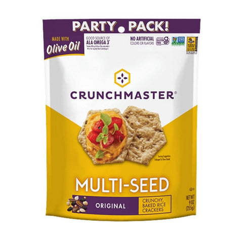 Original Multi Seed Crunchy Baked Rice Crackers 9 Oz (Case Of 12) by Crunchmaster