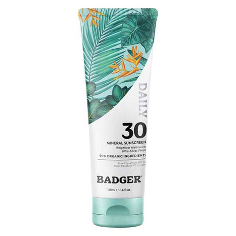 Badger Balm, SPF 30 Daily Mineral Sunscreen, 4 Oz