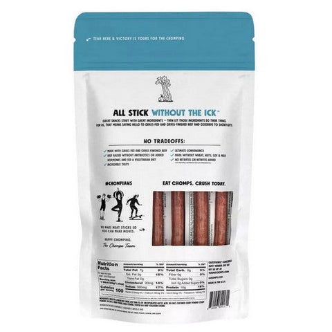 Chomps, Original Sea Salt Beef Stick, 1.15 Oz (Case Of 8) Chomps