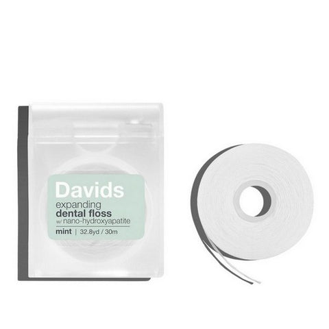 Davids, Mint Dental Floss Plus Refill, 65.6 Yards