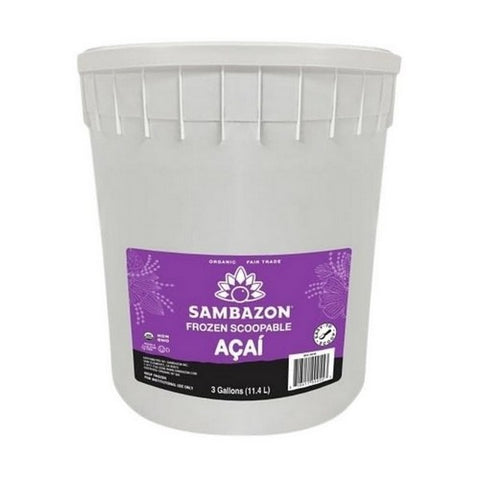 Sambazon, Scoopable Organic Acai Berry Sorbet, 3 Gallon