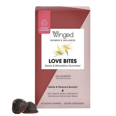Winged Wellness, Love Bites Blueberry, 60 Count