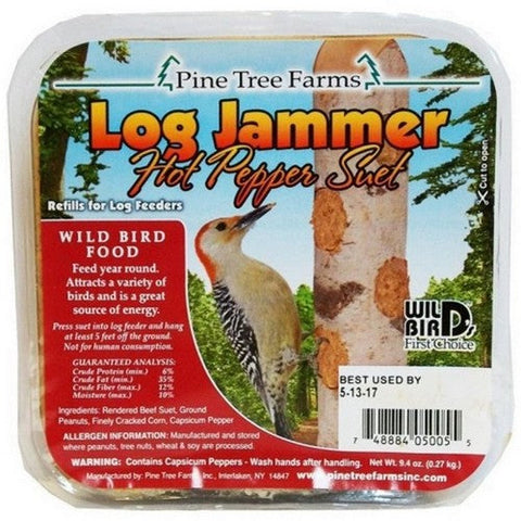 Pine Tree Farms Log Jammer Suet Plugs 9.4 Oz / 3 Pack, Hot Pepper by Pine Tree Farms