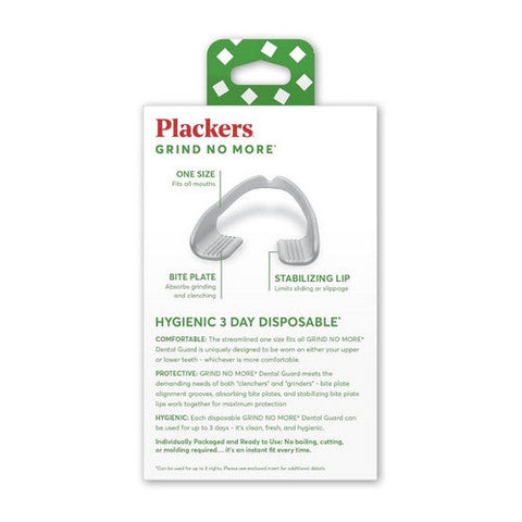 Plackers, Grind No More Disposable Dental Guards, 10 Count Plackers