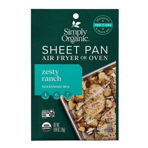 Simply Organic, Organic Sheet Pan Seasoning, Zesty Ranch, 0.99 Oz