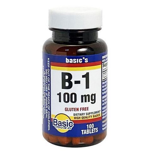 Basic Vitamins, Vitamin B-1, 100 Mg, 100 Tablets