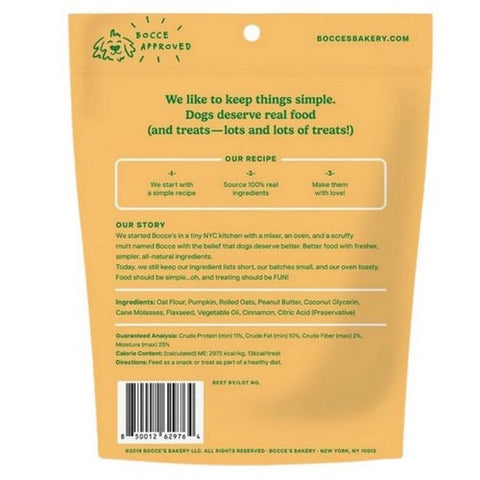 Bocce's Bakery, Pumpkin Spice Latte Soft And Chewy Treats, 6 Oz Bocce's Bakery