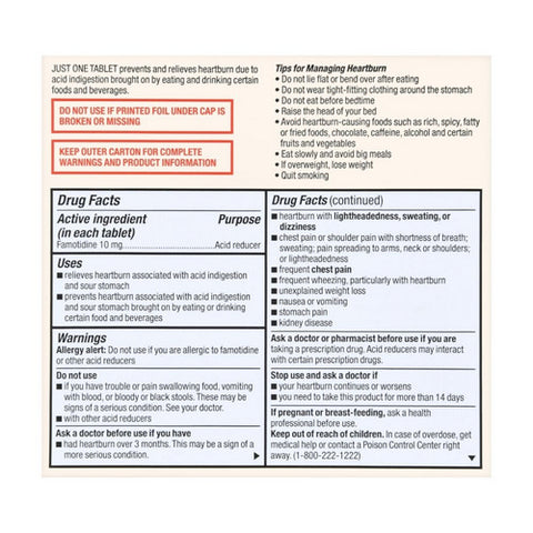 Foster And Thrive, Original Strength Acid Reducer, 10 Mg, 90 Tabs