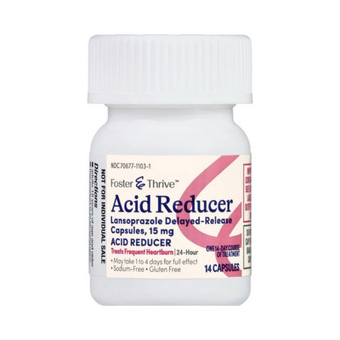 Foster And Thrive, Acid Reducer Lansoprazole Delayed-Release, 15 Mg, 14 Caps