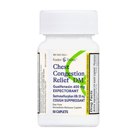 Foster And Thrive, Chest Congestion Relief Dm Guaifenesin, 400 Mg, 50 Caps
