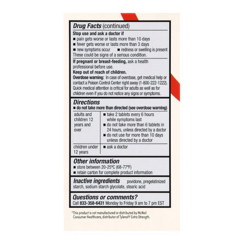 Foster And Thrive, Extra Strength Pain Relief, 500 Mg, 100 Tabs