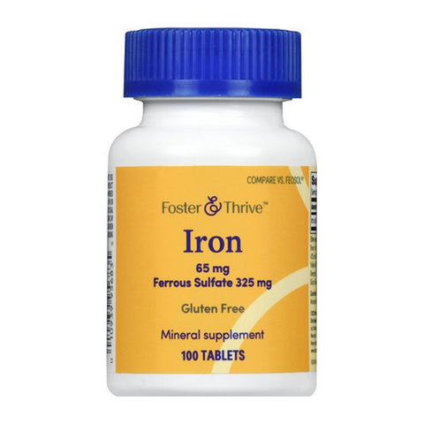 Foster And Thrive, Iron Ferrous Sulfate, 65 Mg, 100 Tabs